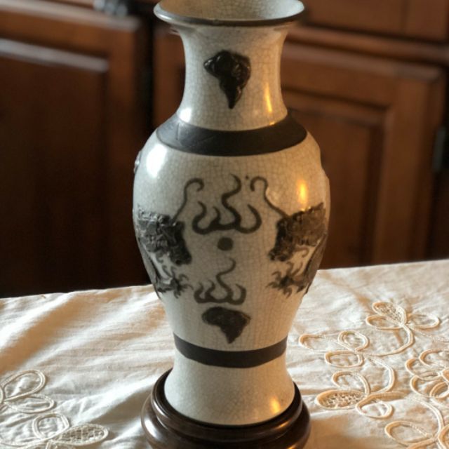 出清藝品收藏 仿古成化年製 中國龍花瓶