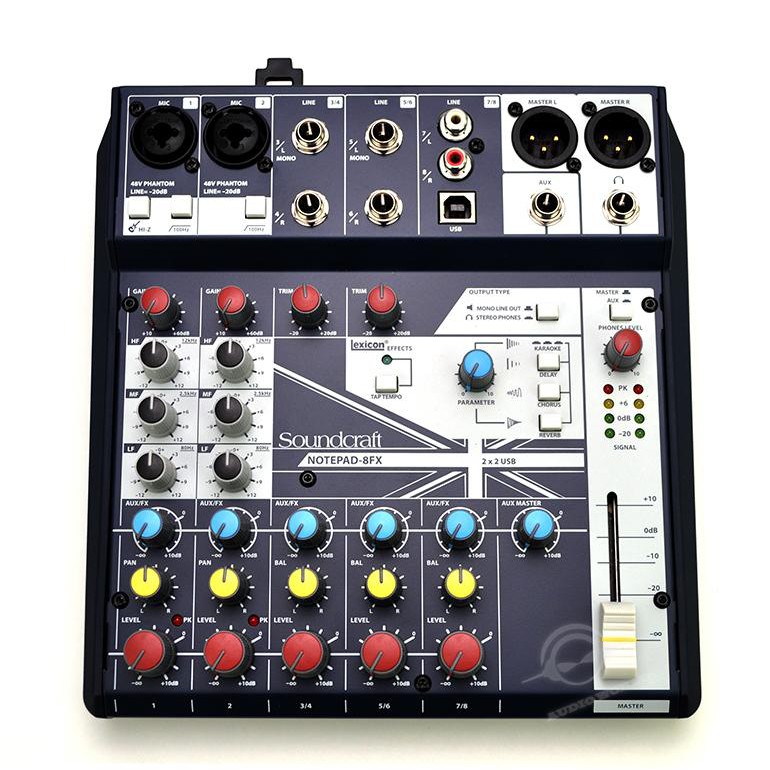 【音響密室】英國Soundcraft Notepad 8軌混音器/ 內建Lexicon效果器+USB | 蝦皮購物