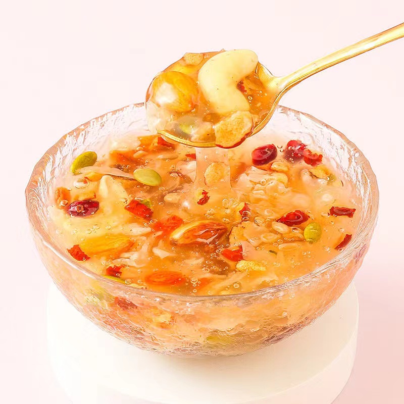 Amazon | 红枣银耳坚果藕粉羹【500g/缶】 杂粮五谷早餐 即席粥