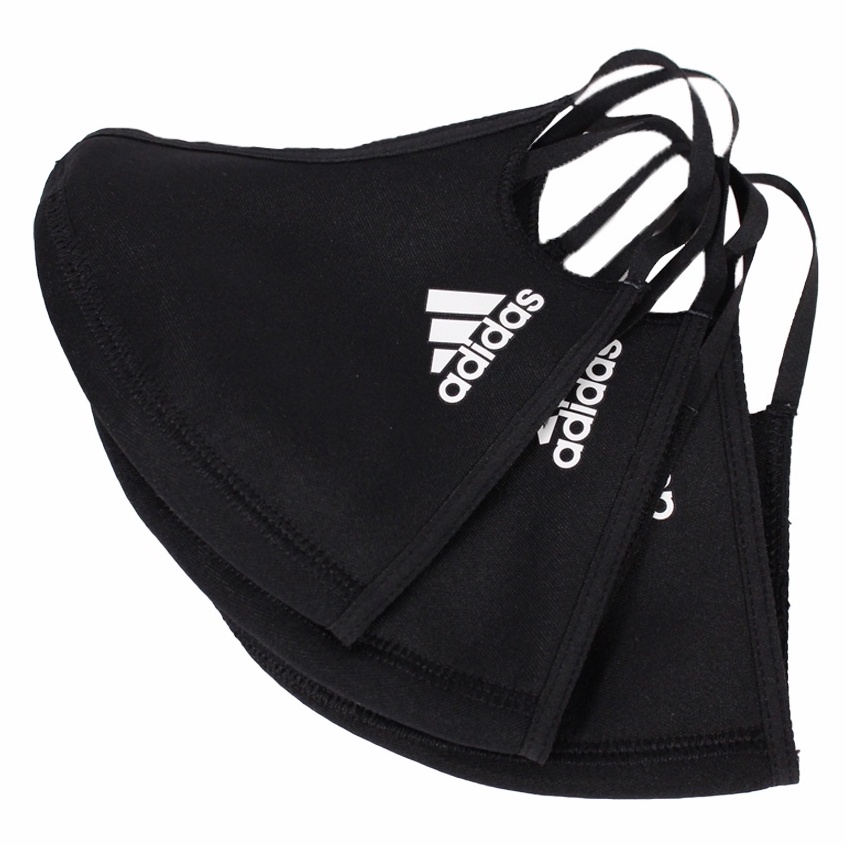 [ ADIDAS ] FACE COVERS 3-PACK 口罩 三入裝 可清洗 運動口罩 基本款 彈性 HE6944 | 蝦皮購物