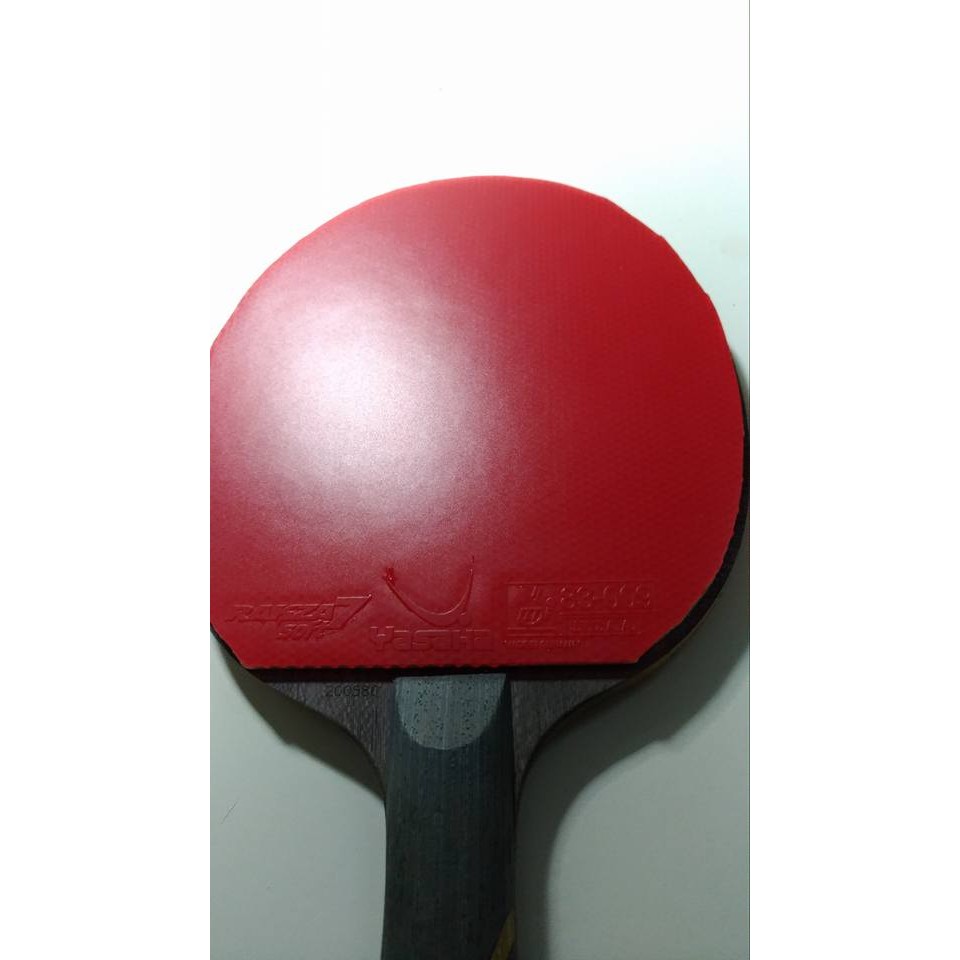 Yasaka Rakza 7 Soft - Rivestimento per raka, 2 mm, colore: Rosso
