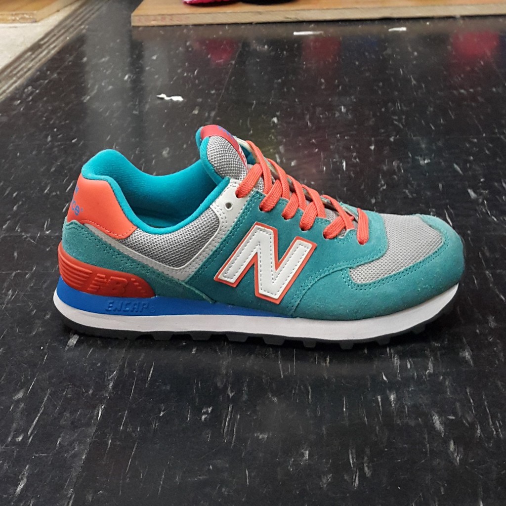 New Balance Nb 574 Wl574cpe 天空藍 水藍 粉紅 珊瑚粉 基本款 麂皮 網布 慢跑鞋 蝦皮購物