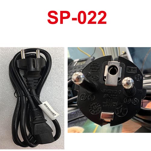 【電源線】SP-022 16A 250V 插頭型式 G 雙腳圓型+接地孔 (一袋5條) | 蝦皮購物