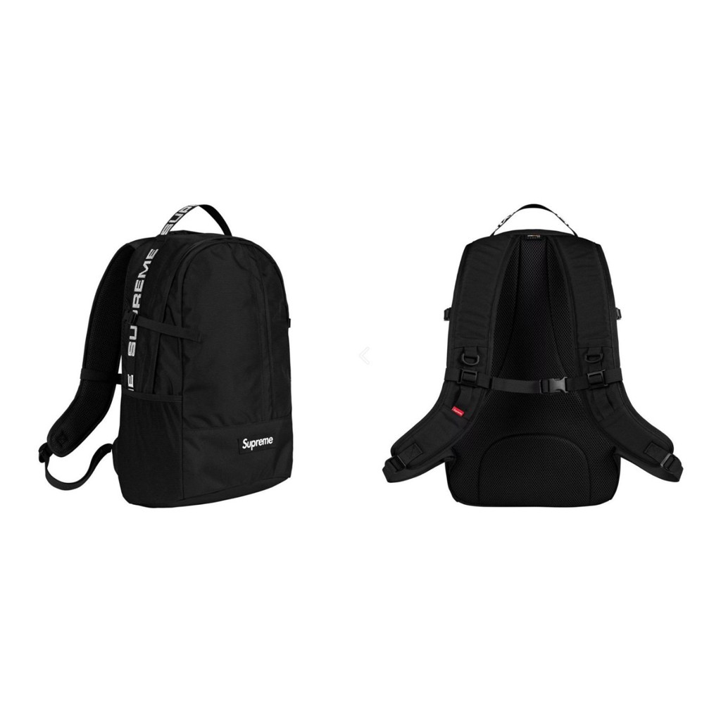 Supreme 18SS 44th Backpack 黑色字母登山運動後背包【高冠國際