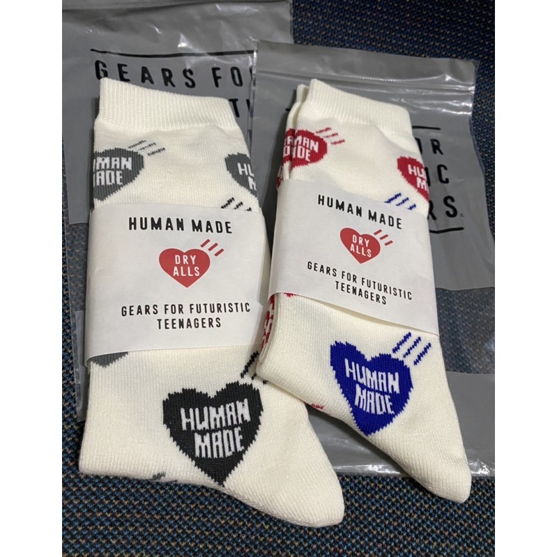 𝗜𝗡𝗦𝗜𝗚𝗛𝗧_𝟵𝟰】Human Made Heart Pattern Socks 愛心滿版長襪