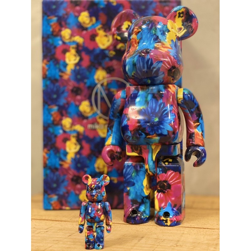 BE@RBRICK 蜷川實花 藍花 mika ninagawa Anemone 400%+100%