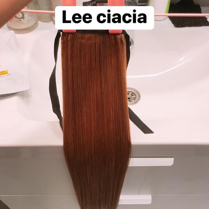 Rambut kucir warna brown 70 cm 100 gram | 蝦皮購物