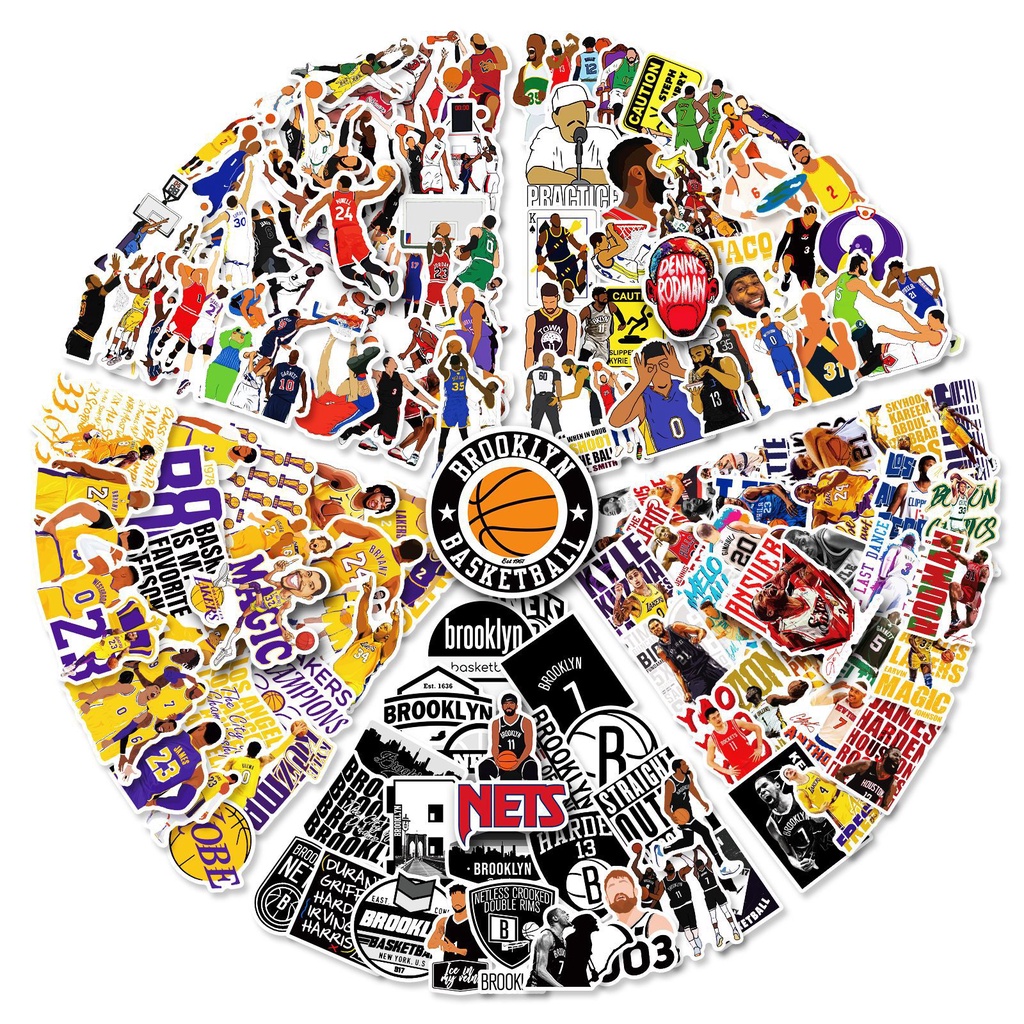貼紙 特價衝量 防水行李貼紙NBA系列組合貼紙球星科比集合 [楓之優選] 卡通塗鴉籃球隊標NBA貼紙 小米精選 | 蝦皮購物