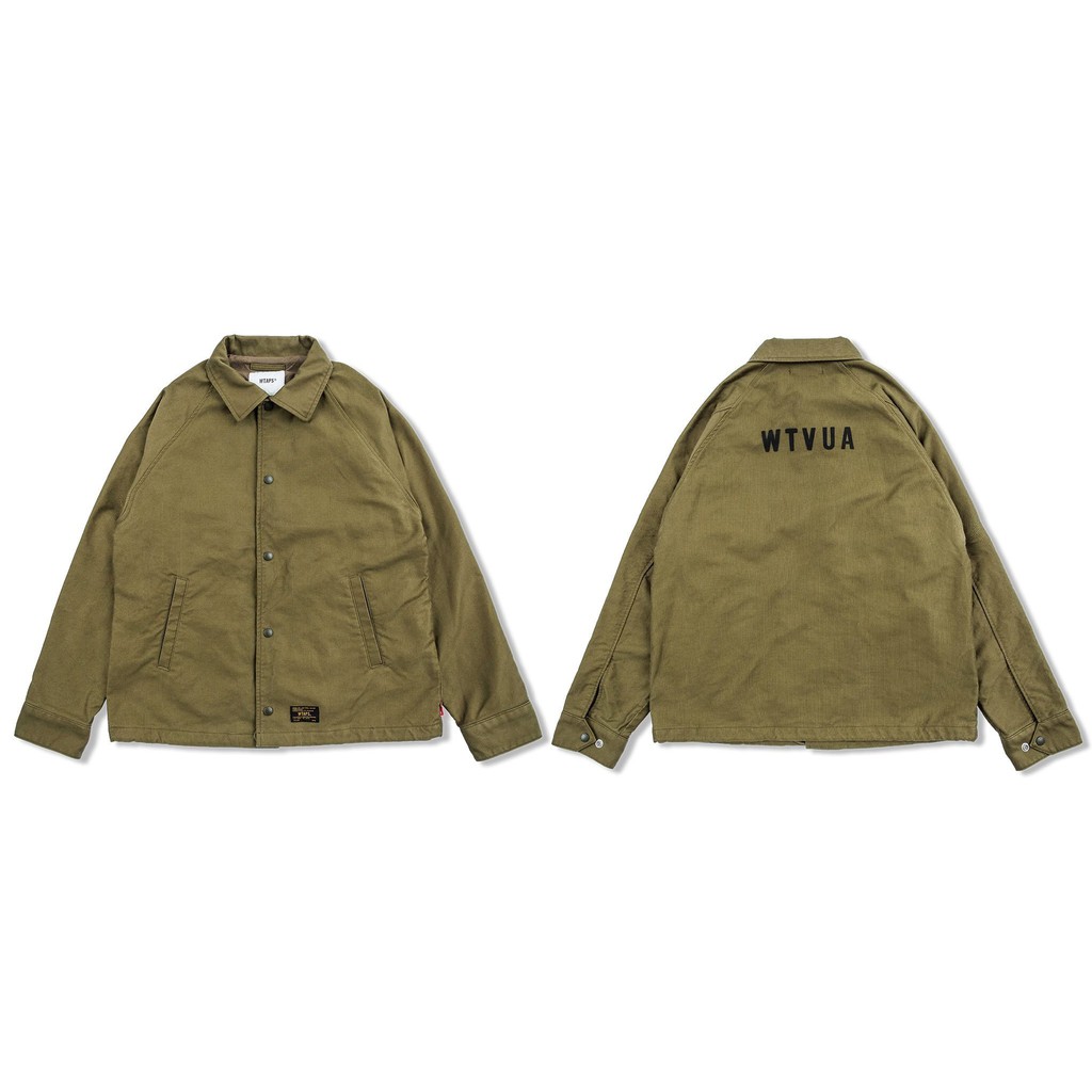 潮流本舖》WTAPS SQD JACKET COTTON CORDLANE 17AW 教練外套軍綠S號| 蝦皮購物