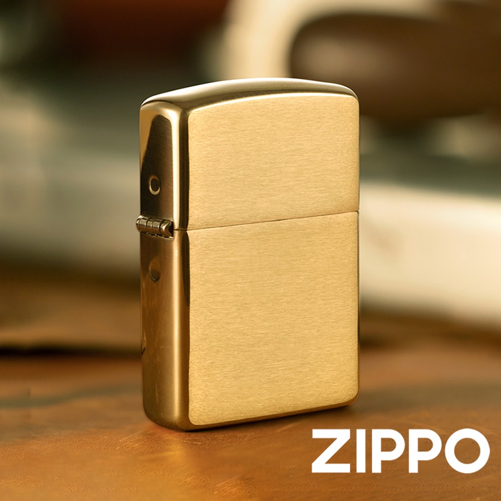 ZIPPO 黃銅拉絲(加厚版)防風打火機Armor加厚版官方正版現貨限量禮物