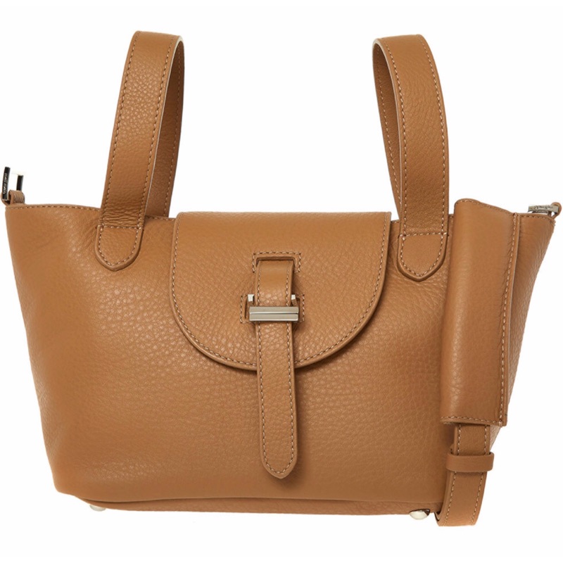 Meli Melo Thela Mini Shopper Tan With Blue Pop Of Colour Cross