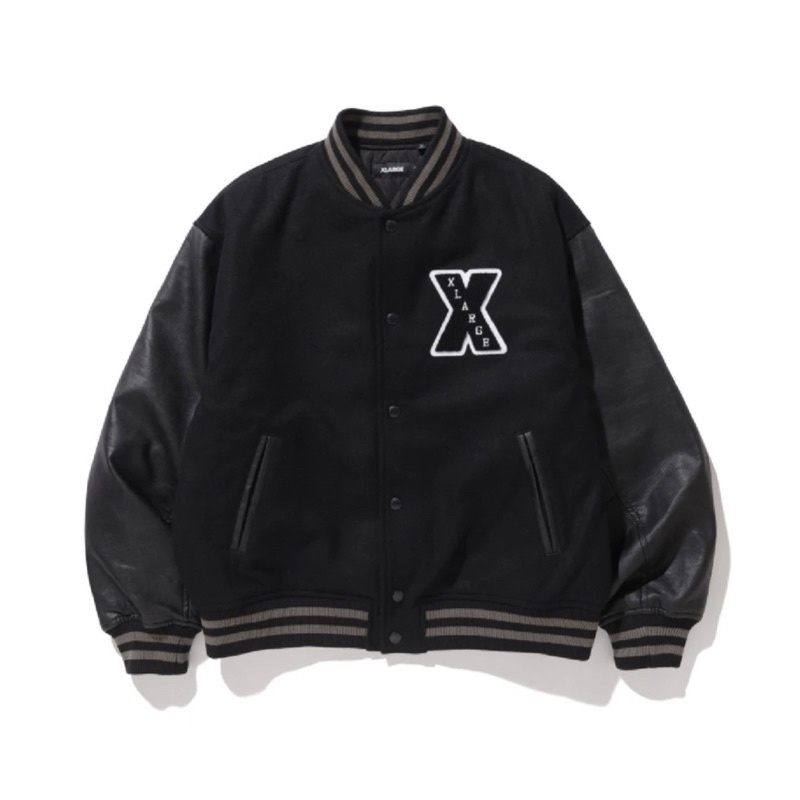 全新現貨XLARGE OG varsity jacket 皮革皮袖棒球外套美式街頭復古騎士