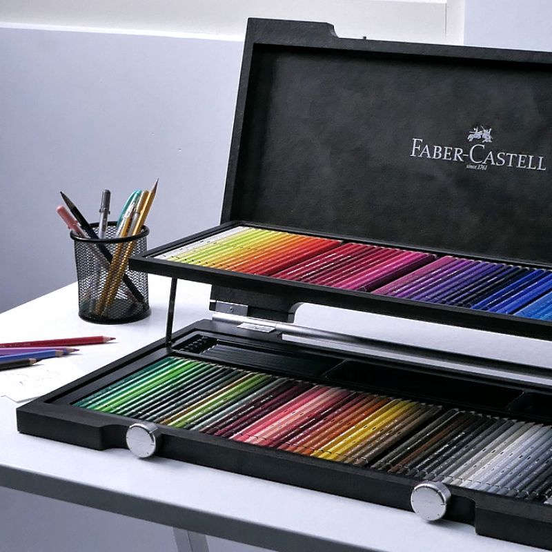 德國Faber-Castell 輝柏藝術家級木盒精品水性色鉛筆油性色鉛筆120色