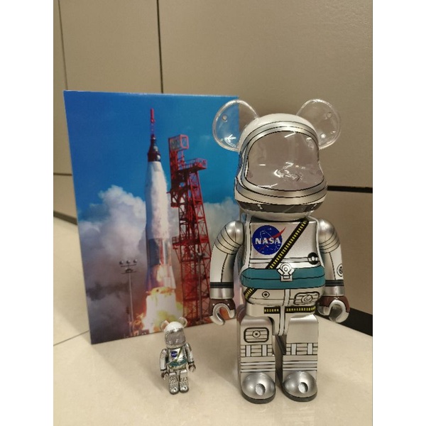 全新未拆BE@RBRICK 水星計畫太空人400%+100% 宇航員500% NASA太空人500