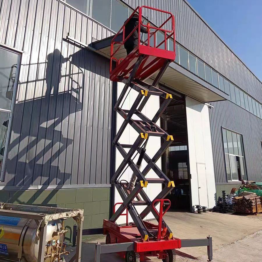 移動剪叉式升降機電動液壓升降平臺車工地用高空作業工電動升降機 | 蝦皮購物