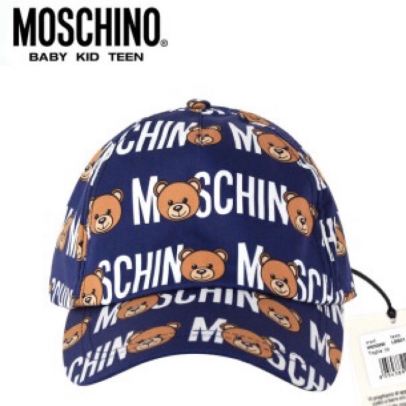 ✴Sparkle歐美精品✴ Moschino 滿版小熊logo棒球帽帽子遮陽帽青年版