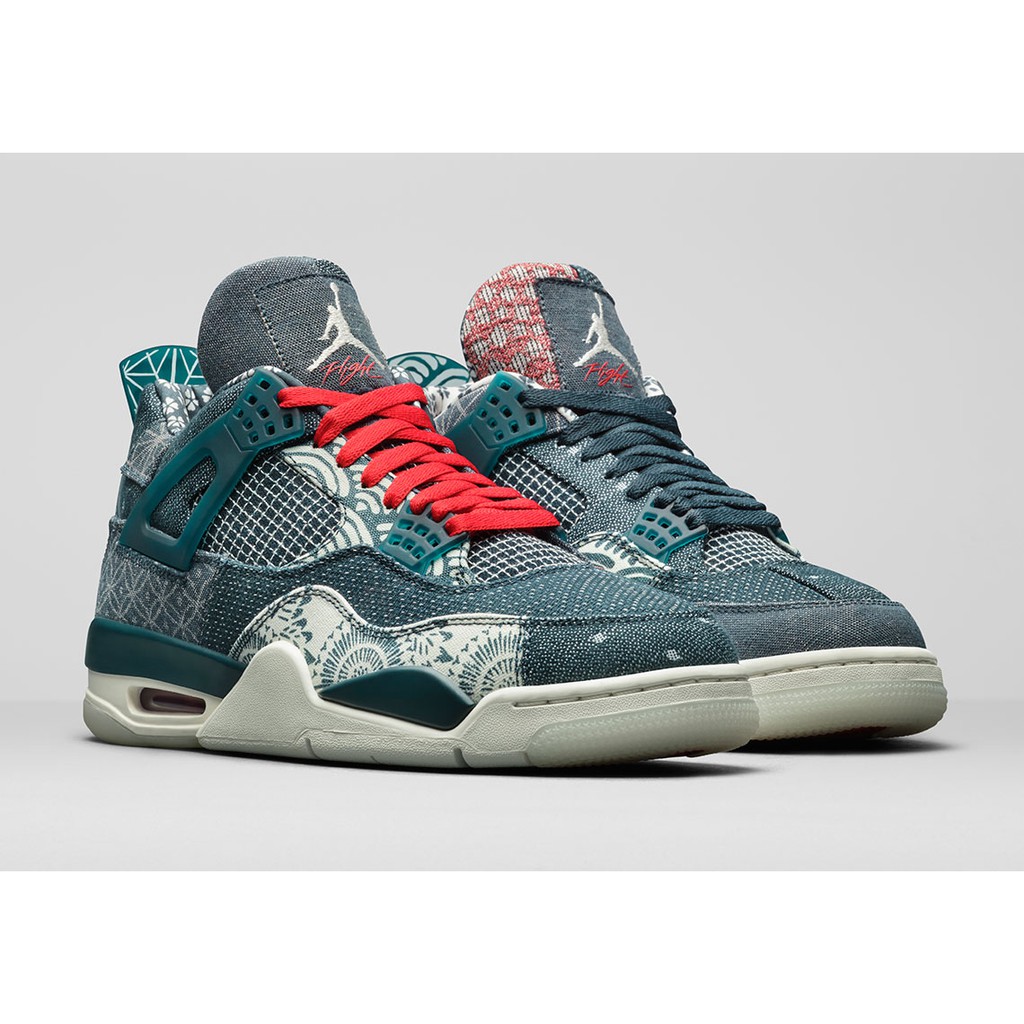 ISNEAKERS AIR JORDAN 4 RETRO SE Sashiko 日本丹寧刺子繡CW0898-400