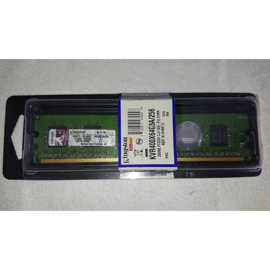 Kvr533d2n4/256 Kingston 256Mb Ddr2 533Mhz Pc2-4200 240-Pin Cl4 Non-Ec