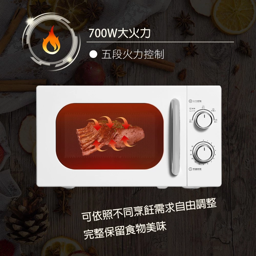 質感純白美學與直覺加熱的完美結合：SAMPO 聲寶 20L 經典美型機械式微波爐 RE-J020TR 開箱評測