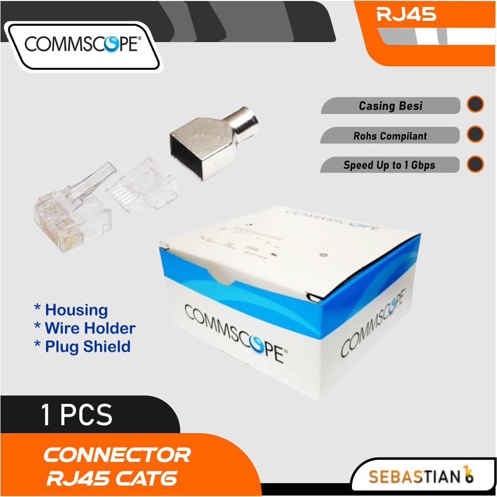 Rj45 Cat6 AMP COMMSCOPE 連接器零售 RJ45 Cat6 連接器非 Cat5e 1 件 | 蝦皮購物