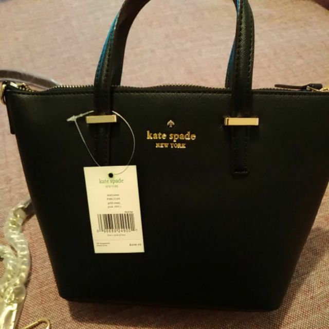 全新美國帶回kate spade 經典黑牛皮手提包肩背包| 蝦皮購物