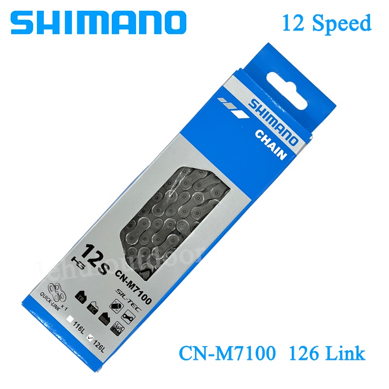 SHIMANO DEROE SLX XT CN-M7100 鏈條 12 速山地自行車自行車鏈條 CN-M7100 MTB | 蝦皮購物