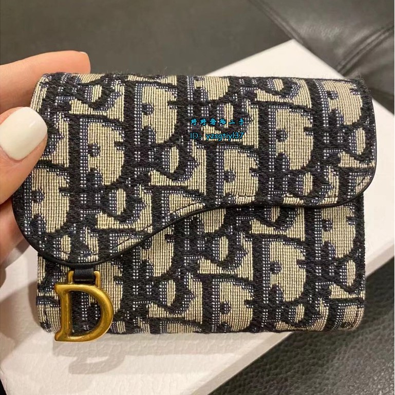 Dior saddle wallet discount oblique