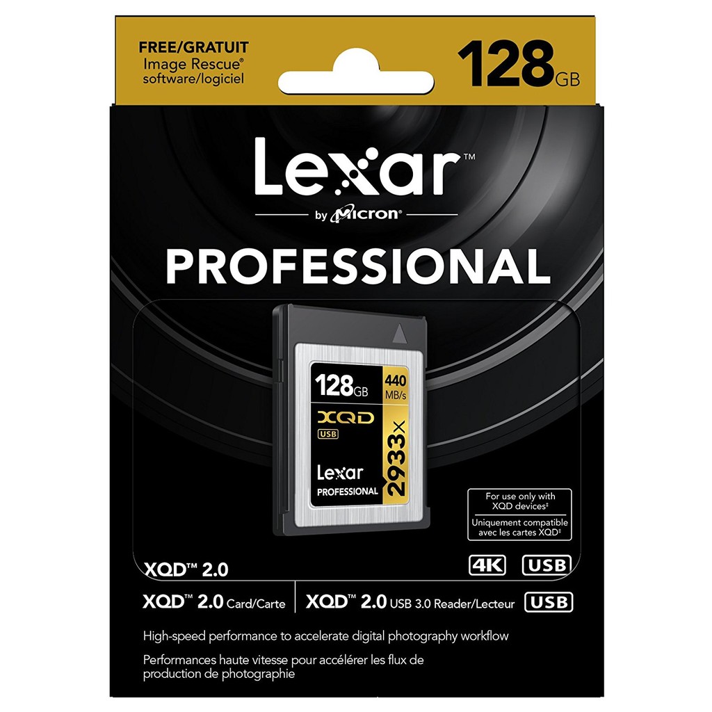 Lexar 雷克沙2933x XQD 128GB 128G 讀440MB/s寫400MB/s 非Sony 有讀卡機