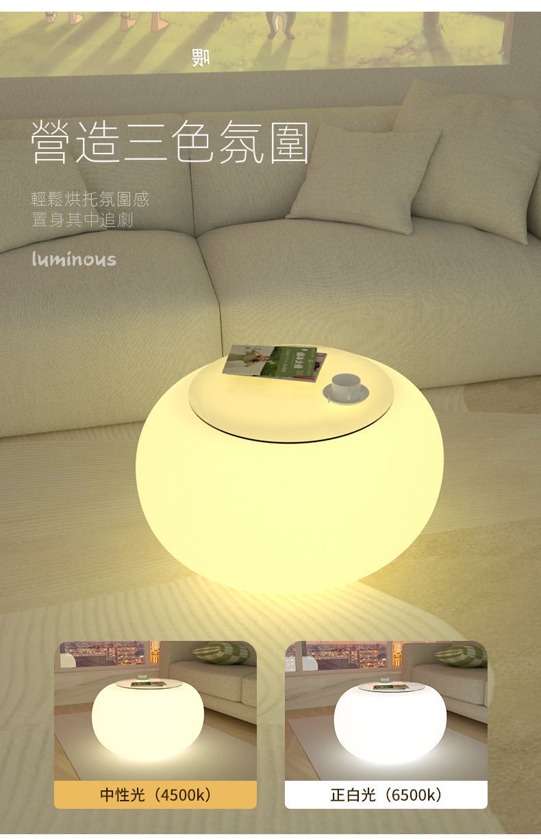 【lovely home】新品 ️ 免運 LED發光小圓桌 北歐小戶型餐桌 戶外七彩變色咖啡桌 酒吧鼓形臺桌 智能傢俱 | 蝦皮購物