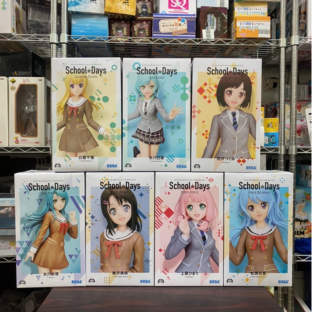 バンドリ　氷川日菜　白鷺千聖　松原花音　フィギュアschool Days バンドリ 氷川日菜 白鷺千聖 松原花音 フィギュアschool Days