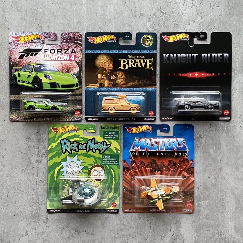 HOTWHEELS 風火輪RETRO 電影卡PIZZA PLANET 批薩星球911 GT3 KITT Rick