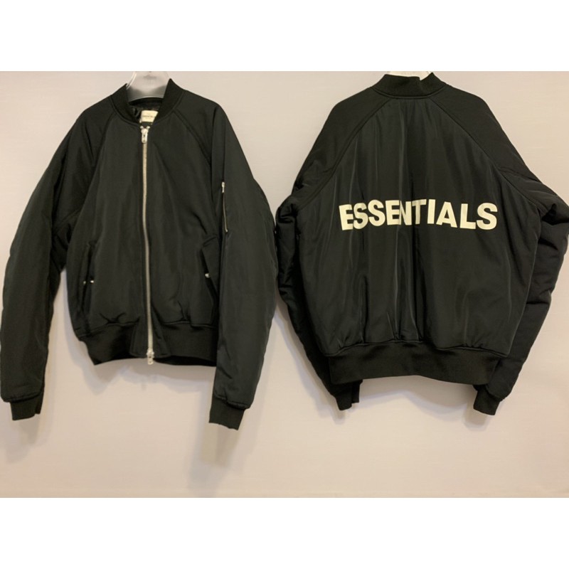 現貨實拍FEAR OF GOD FOG ESSENTIALS BOMBER MA-1 JACKET 棒球飛行外套