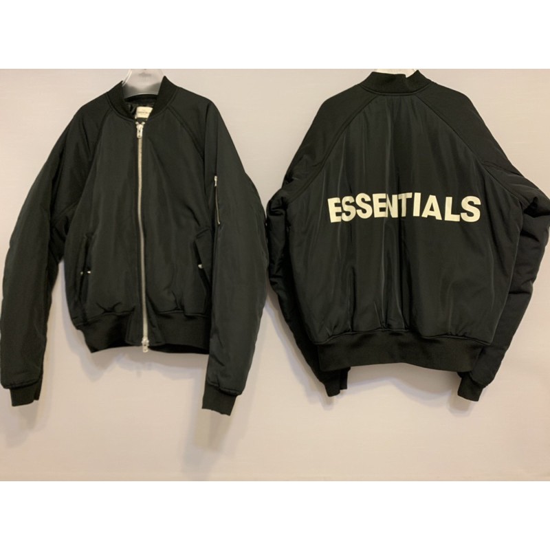 現貨實拍 FEAR OF GOD FOG ESSENTIALS BOMBER MA-1 JACKET 棒球 飛行 外套