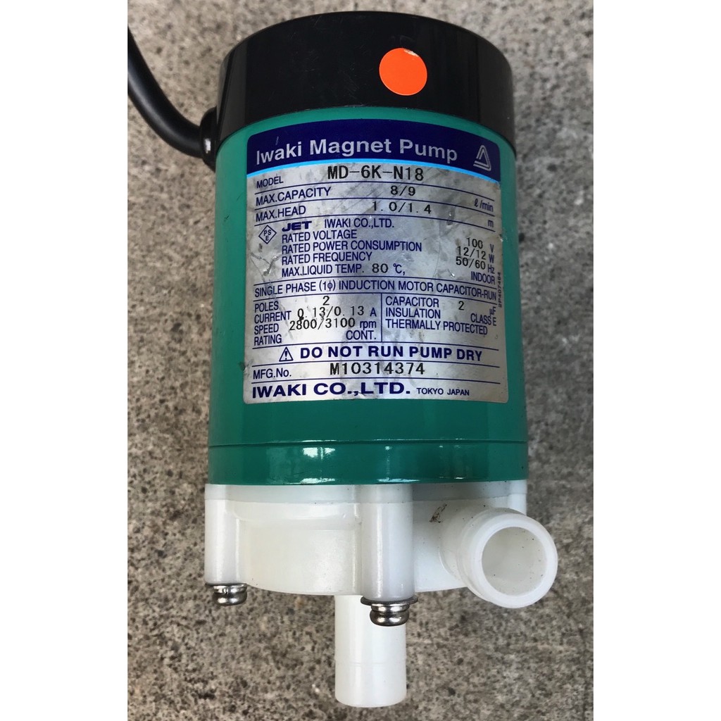 日本第一IWAKI MAGNET PUMP MD-6K-N(110V)無軸封磁力式耐酸鹼幫浦-酸鹼
