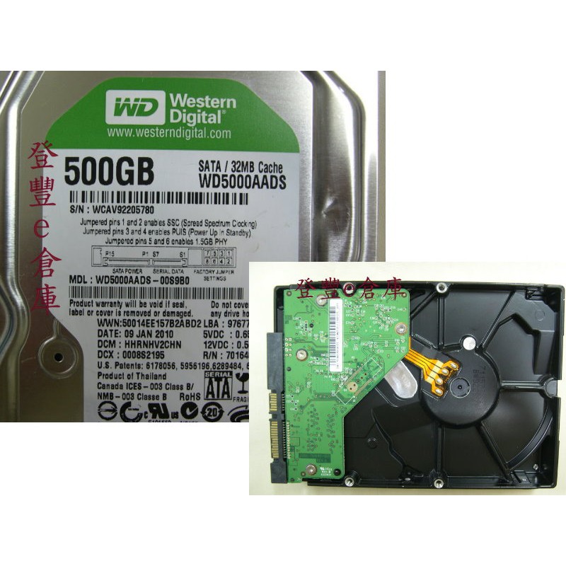 【登豐e倉庫】 F35 WD5000AADS-00S9B0 500G SATA2 誤插電流 救資料 當機損壞 | 蝦皮購物