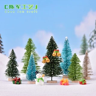 鬆針層層聖誕樹 微景觀配件 創意雪樹沙盤造景 PVC擺件聖誕節禮物 園藝裝飾 DIY微型景觀禮品家居裝飾配件