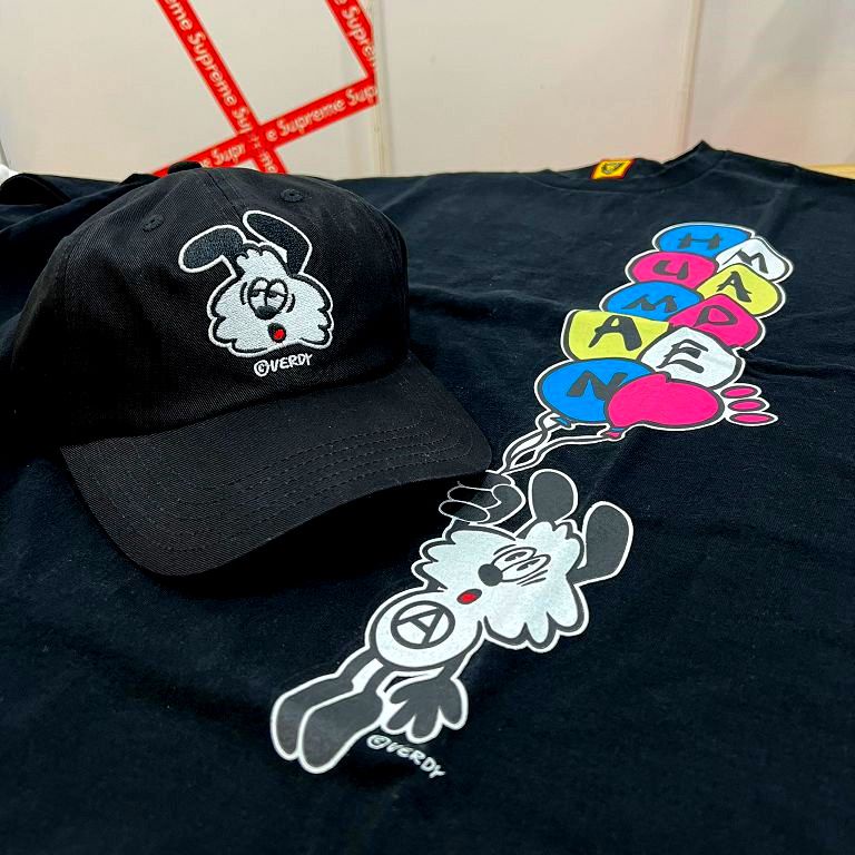 BLACK近全新HUMAN MADE x VERDY氣球VICK字體LOGO老帽/棒球帽