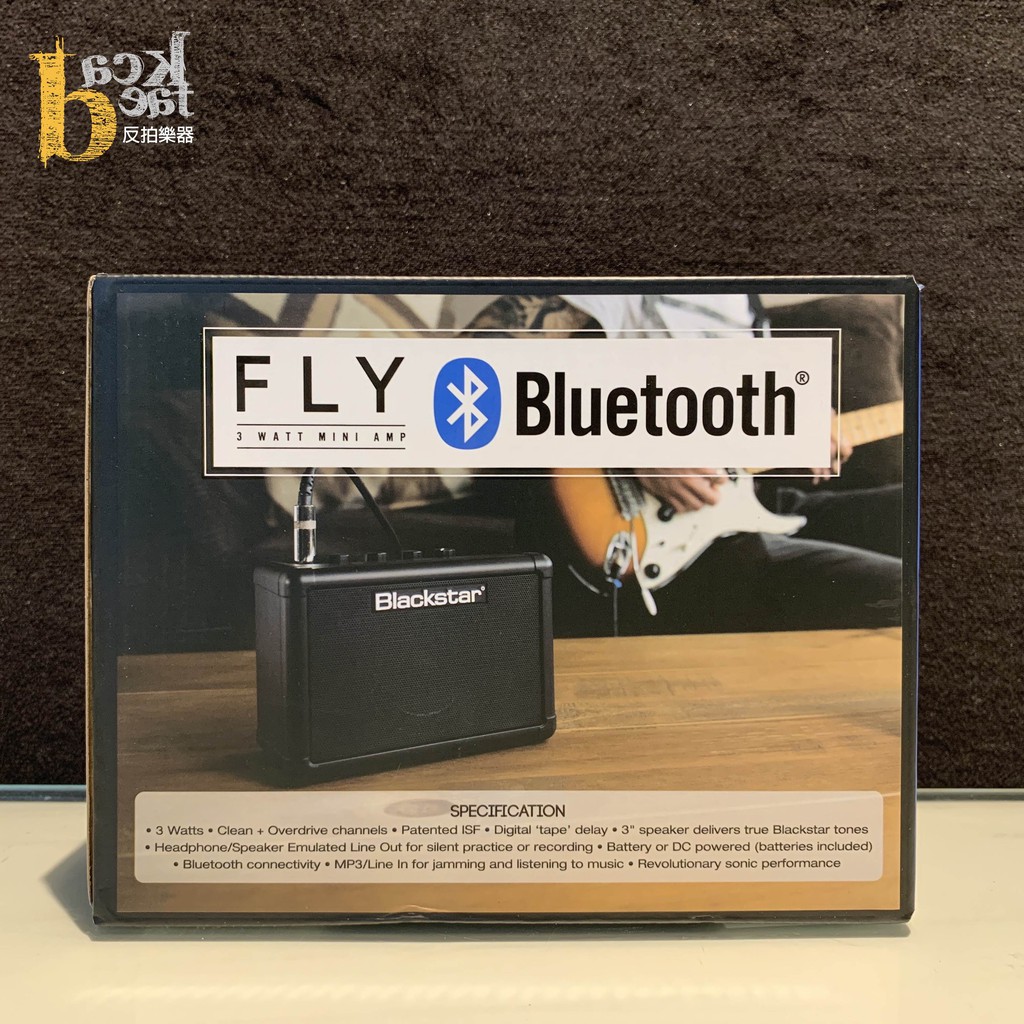 反拍樂器】Blackstar Fly3 Bluetooth 3瓦藍牙吉他音箱內建破音空間效果