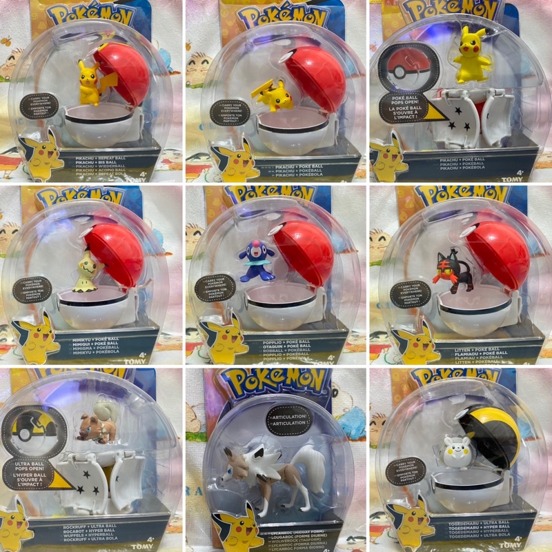Tomy 正版 寶可夢 神奇寶貝 POKÉMON 公仔 皮卡丘 謎擬Q 球球海獅 火斑喵 岩狗狗 鬃岩狼人 托戈德瑪爾 | 蝦皮購物