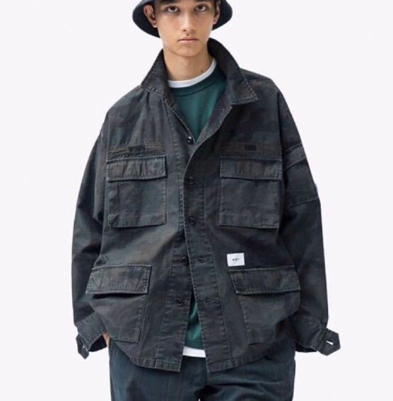 20ss WTAPS JUNGLE LS 02 SHIRT COTTON. SATIN. CAMO 黑迷彩軍裝JK