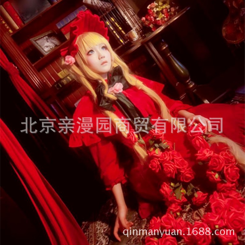 薔薇少女真紅cos服cos裙洛麗塔裙cosplay服裝動漫服裝| 蝦皮購物