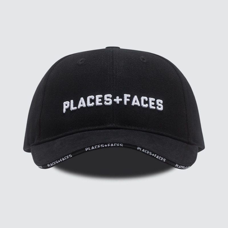 全新正品 PLACES+FACES P+F CAP 立體 電繡 老帽 彎帽 LOGO 帽簷 嘻哈名人愛用 硬帽 稀有美品