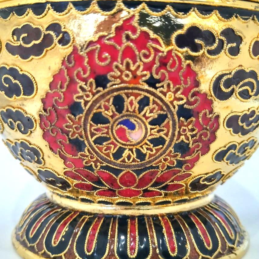 臺灣擺件🏺🏺老北京景泰藍筆筒銅胎掐絲琺瑯筆筒裝飾品手工藝品