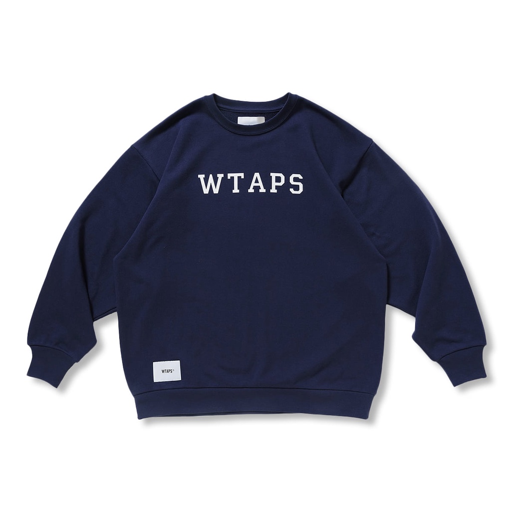 WTAPS 22SS ACADEMY / SWEATER / COPO 大學踢衛衣LOGO 藍深藍灰M L