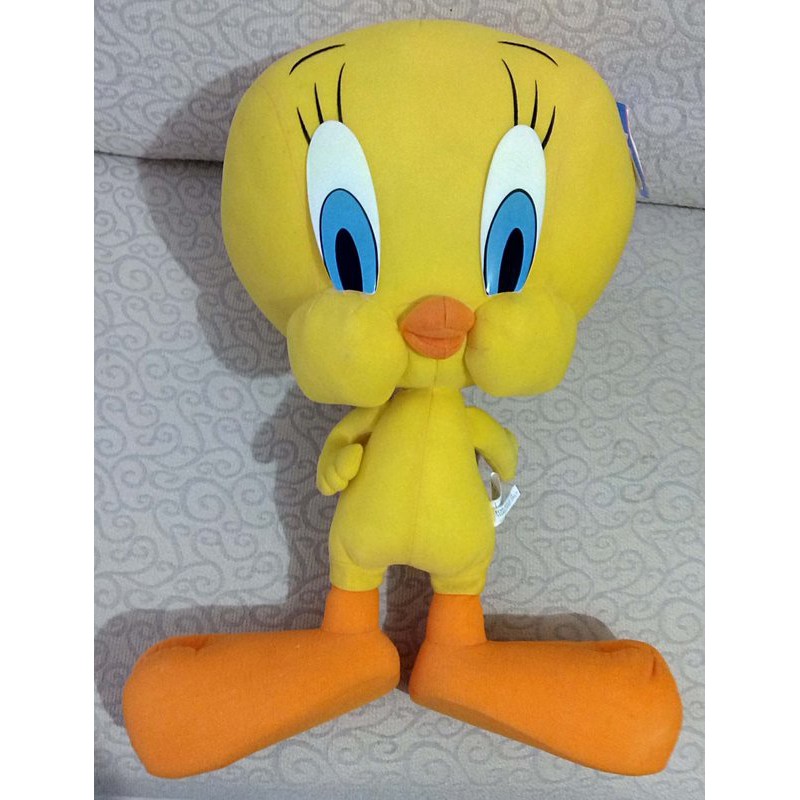 正品 Looney Tunes 卡通翠兒小鳥Tweety Bird 玩偶抱枕 靠墊 午安枕頭 | 蝦皮購物
