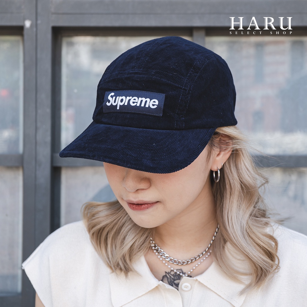 Supreme Velvet Camp Cap Black