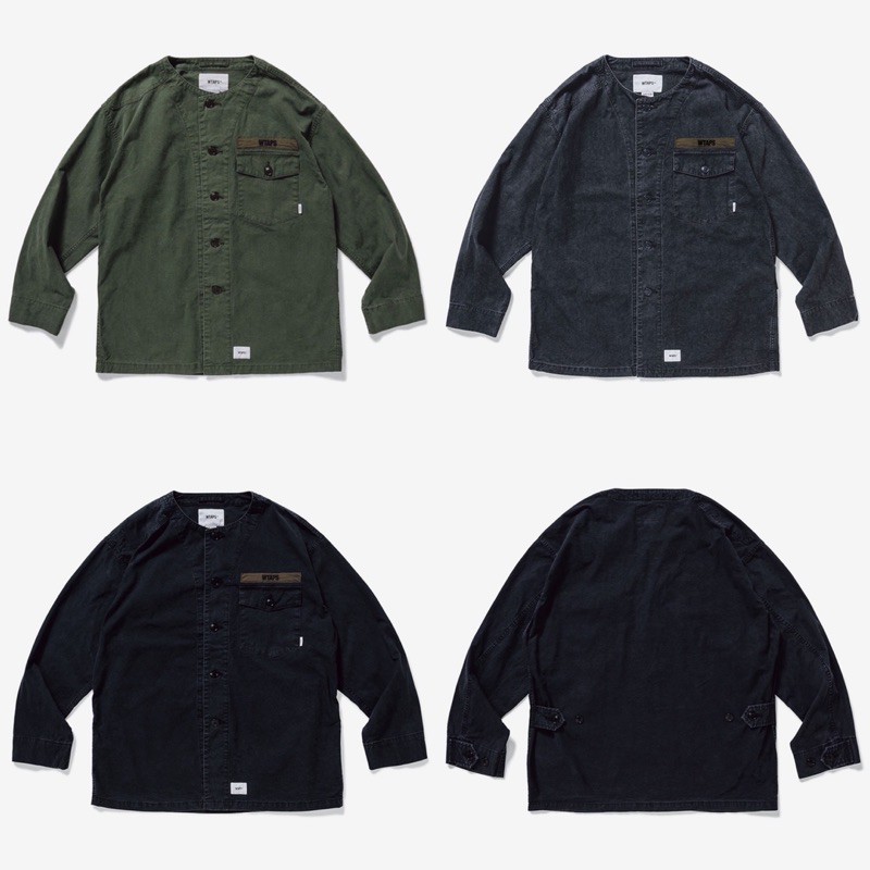 WTAPS 20SS SCOUT LS / SHIRT. COPO. OXFORD 水洗無領單帶襯衫| 蝦皮購物