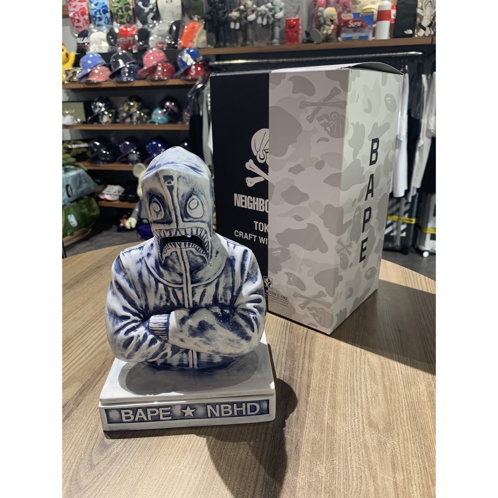 日本BAPE X NEIGHBORHOOD SHARK INCENSE CHAMBER 藍色聯名線香座