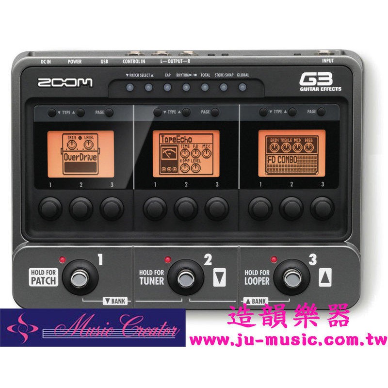 造韻樂器音響- JU-MUSIC - ZOOM G3 電吉他綜合效果器| 蝦皮購物