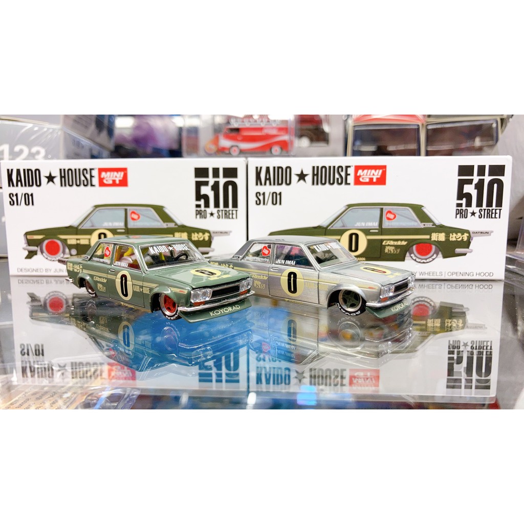 小賈車庫) MINI GT × Kaido House首款聯名1/64 Datsun 510 綠色/ 隱藏